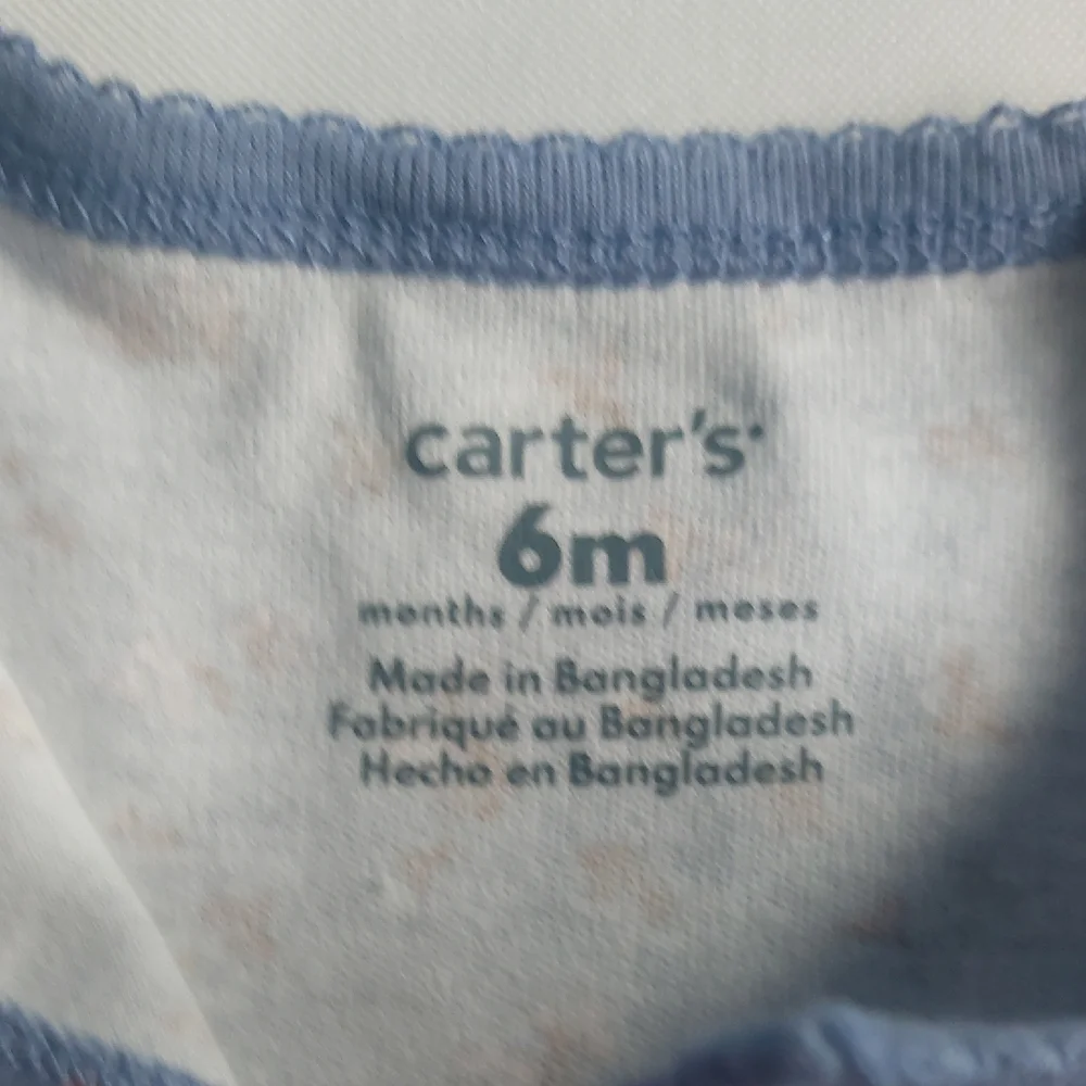 Carter's Blue and Pink‎ Footie One Pieces 6 Months